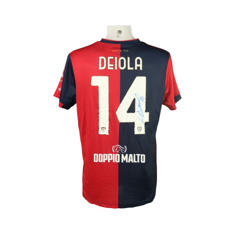 Maglia Deiola Unwashed, Cagliari vs Empoli 2024 - Autografata