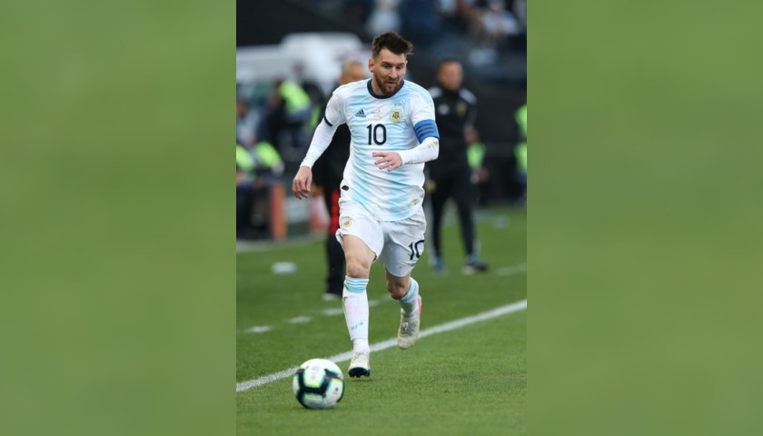 Messi's Signed Match Shirt, Argentina-Chile 2019 