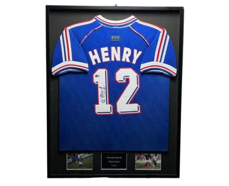 Thierry Henry's France 1998 Signed And Framed Shirt