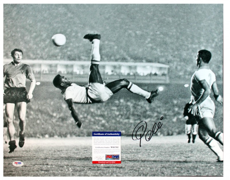 Photographic Poster Signed by Pelé