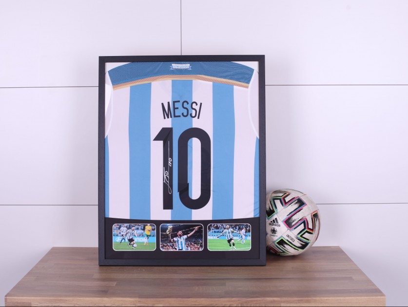 Messi's Argentina Signed and Framed Shirt