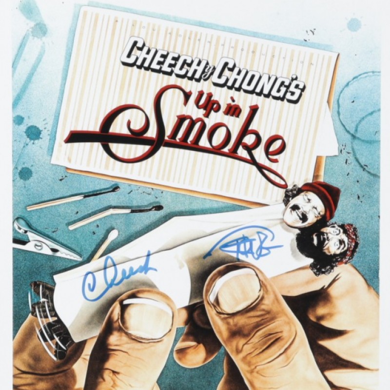 Tommy Chong & Cheech Marin Signed "Up In Smoke" Poster