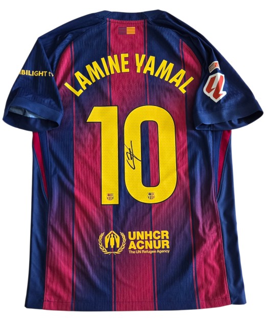 Yamal's Signed Match-Issued Shirt, Barcelona vs Osasuna 2025 - Special Patch