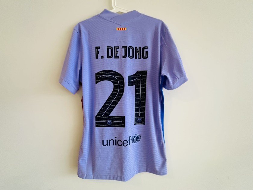 Frenkie de Jong's FC Barcelona 2021/22 Europa League Match Away Shirt