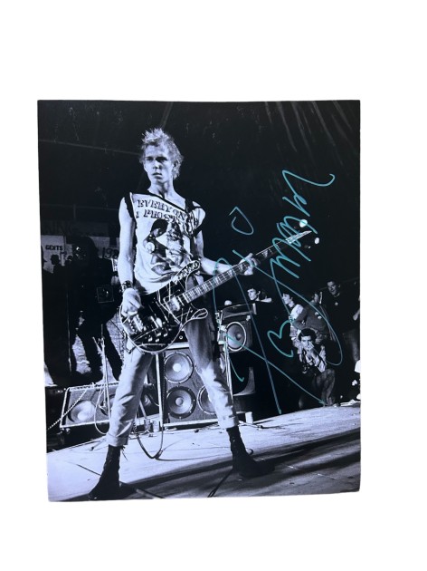 Paul Simonon of the Clash Signed Balck and White Photograph