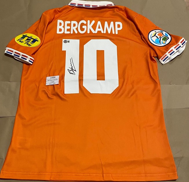 Dennis Bergkamp's Holland 1996 UEFA Euro Signed Replica Shirt