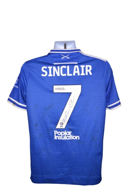 Maglia indossata Bristol Rovers EFL Sky Bet League One, vs Barnsley - Autografata da Sinclair