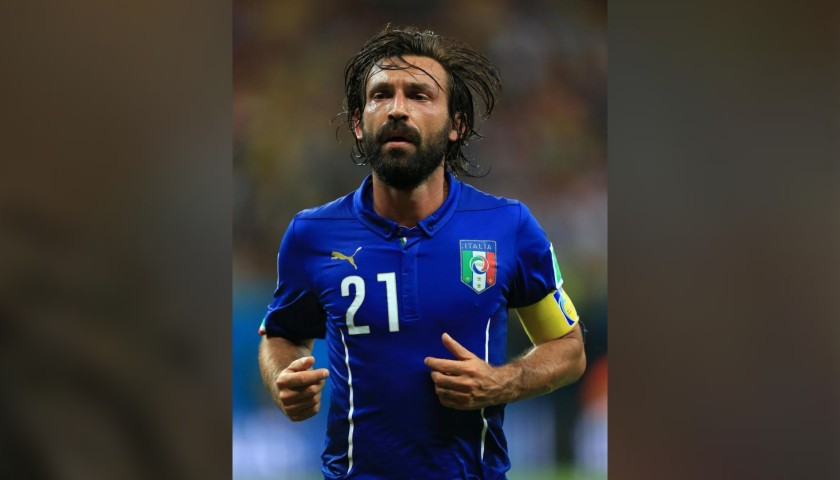 Pirlo's Official Italy Signed Shirt, 2014