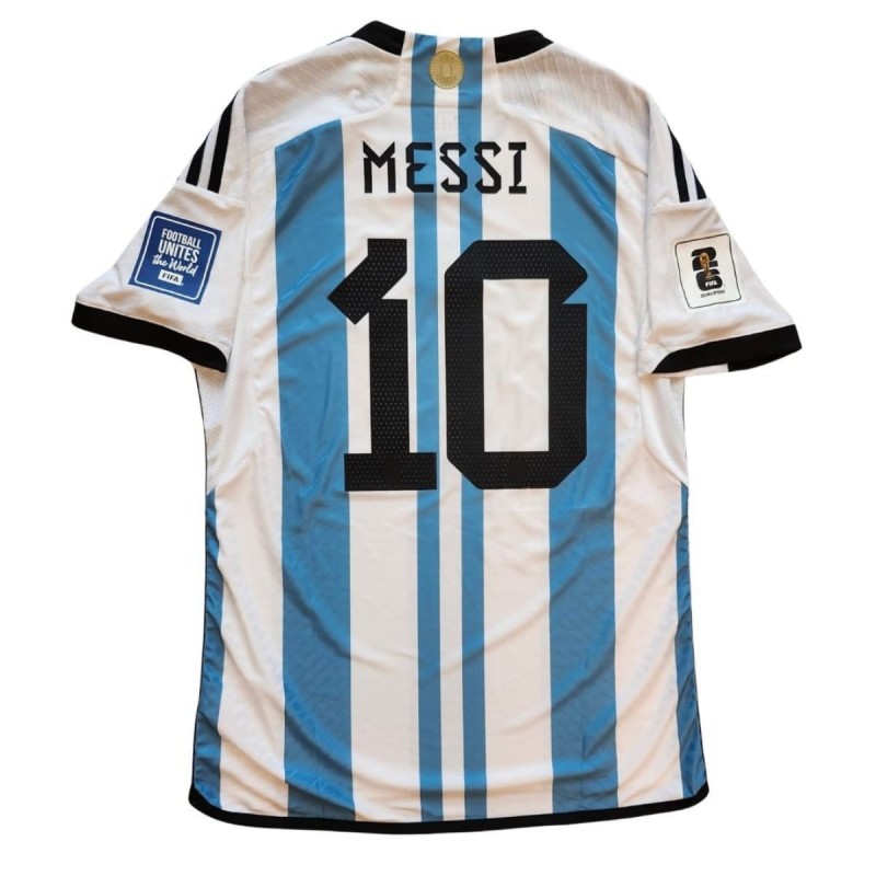 Lionel Messi's Argentina Vs Brazil World Cup Qualifiers 2026 Match Issued Shirt