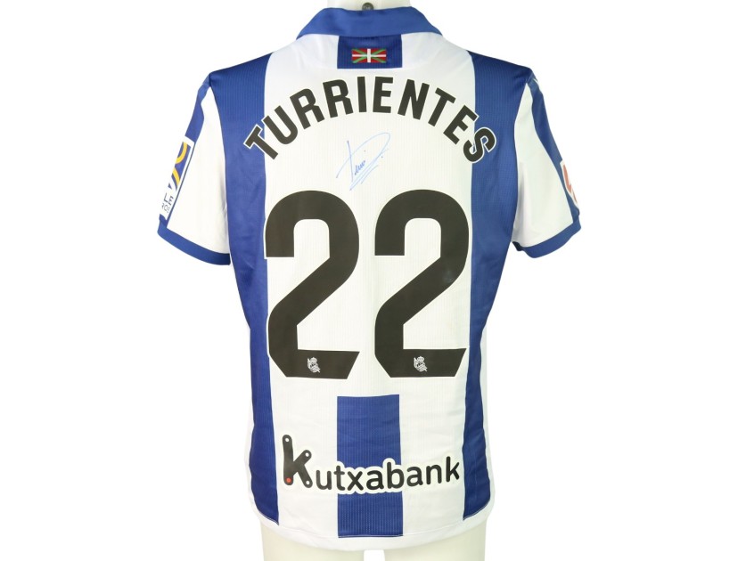 Turrientes' Signed Unwashed Shirt, Real Sociedad vs Valencia 2024