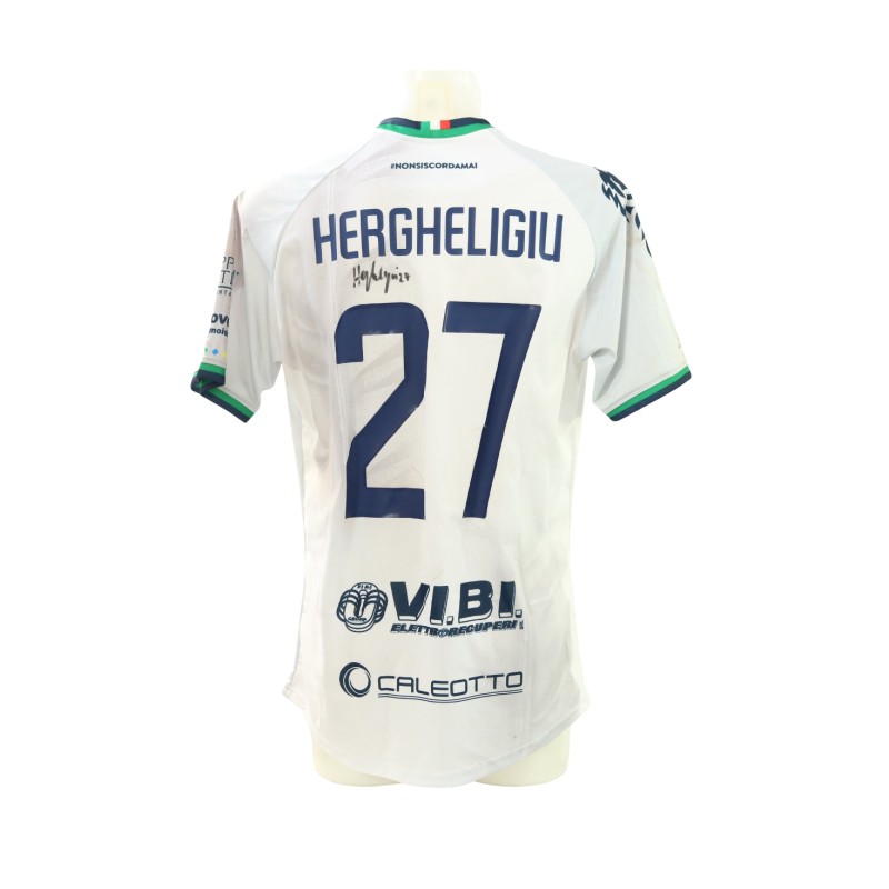 Hergheligiu's Signed unwashed Shirt, Lecco vs Feralpisalò 2025