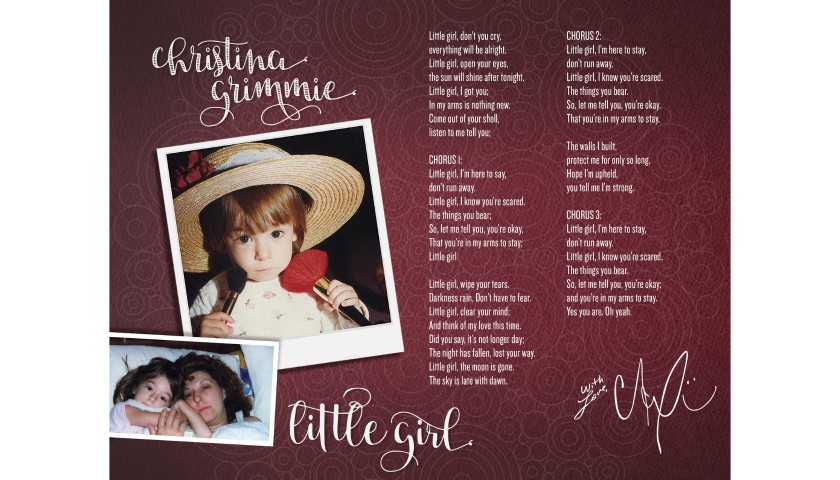 Digitally Signed Limited Edition "Little Girl" Lyric Sheet