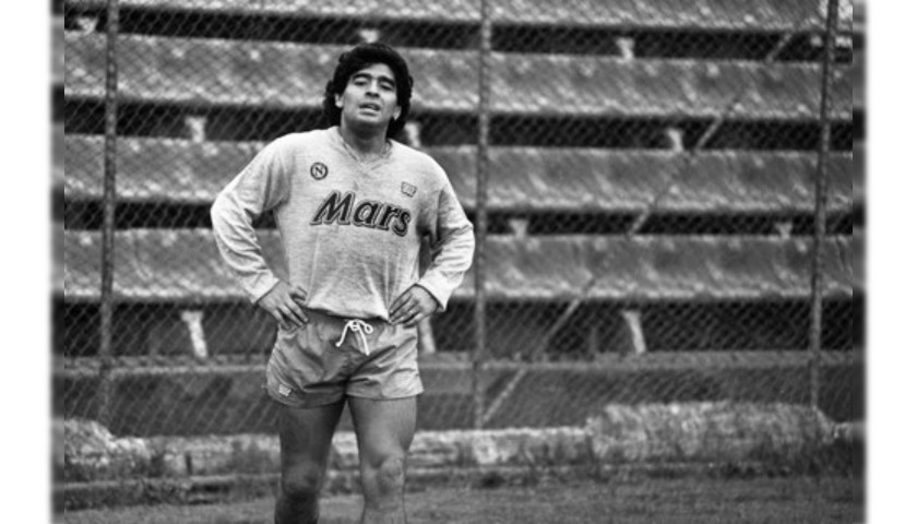 Maradona's Napoli Signed Training Shirt, 1988/89 