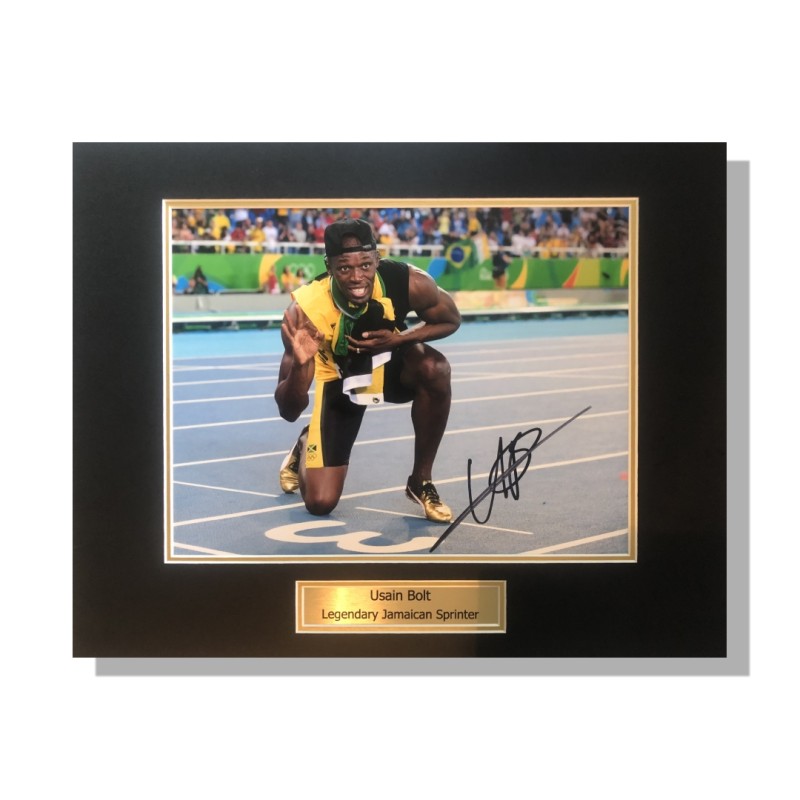 Usain Bolt Signed Display