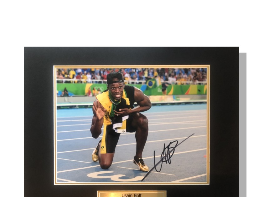 Usain Bolt Signed Display