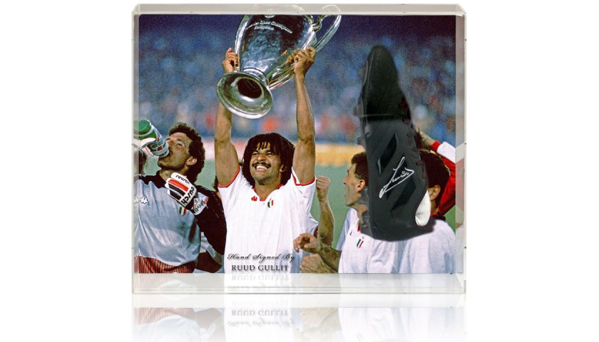 Ruud Gullit Signed Football Boot Presentation