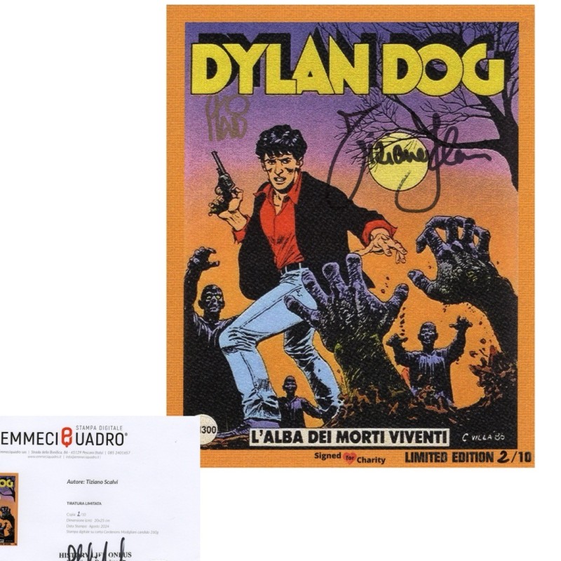 Dylan Dog - Artwork Limited Edition numerato e autografato da Tiziano Sclavi e Angelo Stano