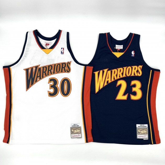Stephen Curry and Jason Richardson Signed Mitchell&Ness Golden