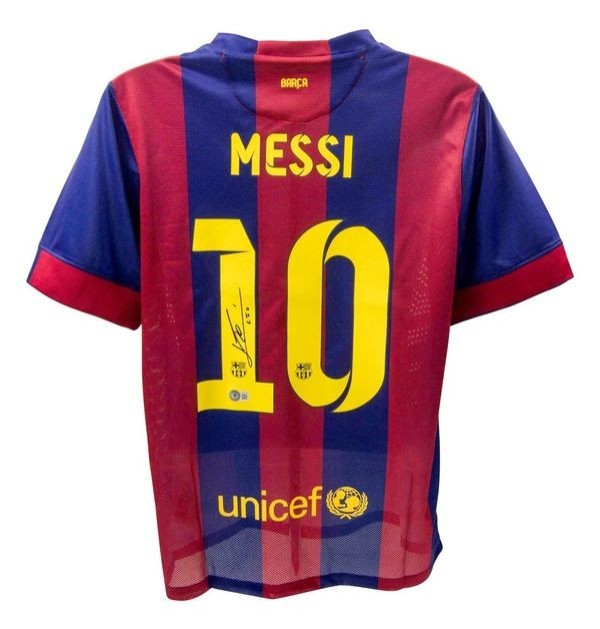 Messi's FC Barcelona Signed Shirt 