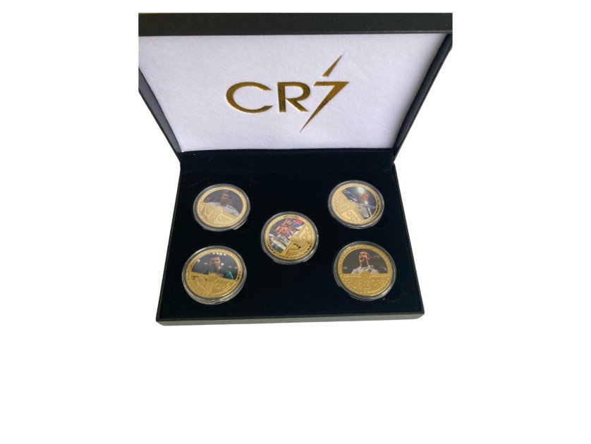 Cristiano Ronaldo Real Madrid Gold Plated Coins Box Set