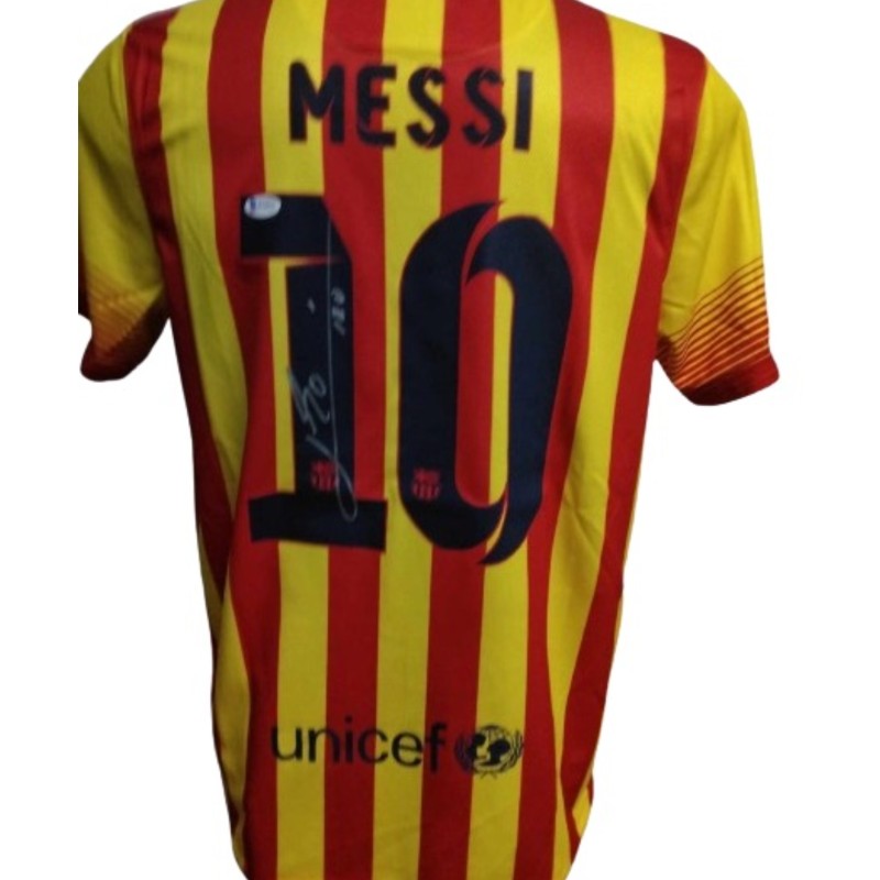 Messi Barcelona Replica Signed Shirt, 2013/14 