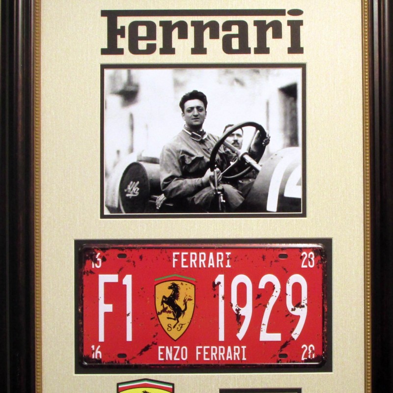 Enzo Ferrari Vintage License Plate and Photograph Collection