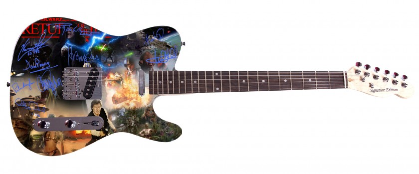 Star Wars Graphics Guitar with Digital Signatures 