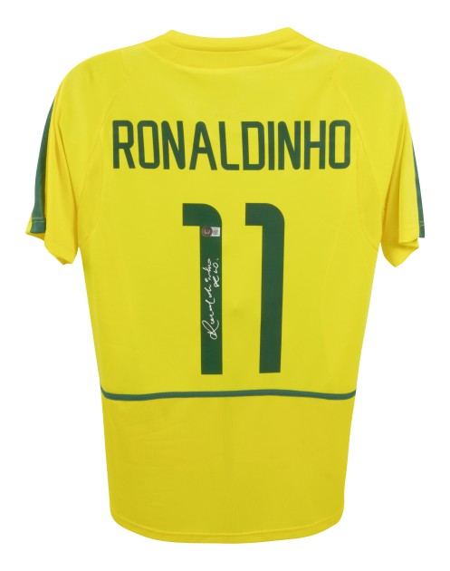 Ronaldinho's Brazil Signed Replica Shirt