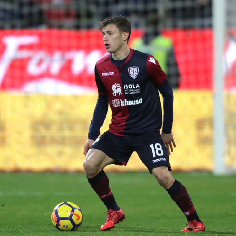 Official Cagliari 2017/18 Shirt, Signed by Barella