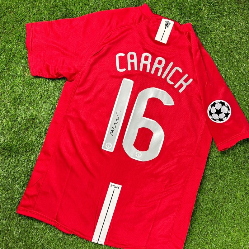 Michael Carrick Signed Manchester United 2008 Champions League Football Shirt