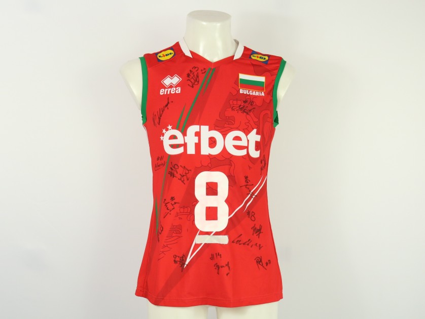 Bulgaria Women's National Team - athlete Barakova - Jersey at the European Championships 2023 - signed by the team