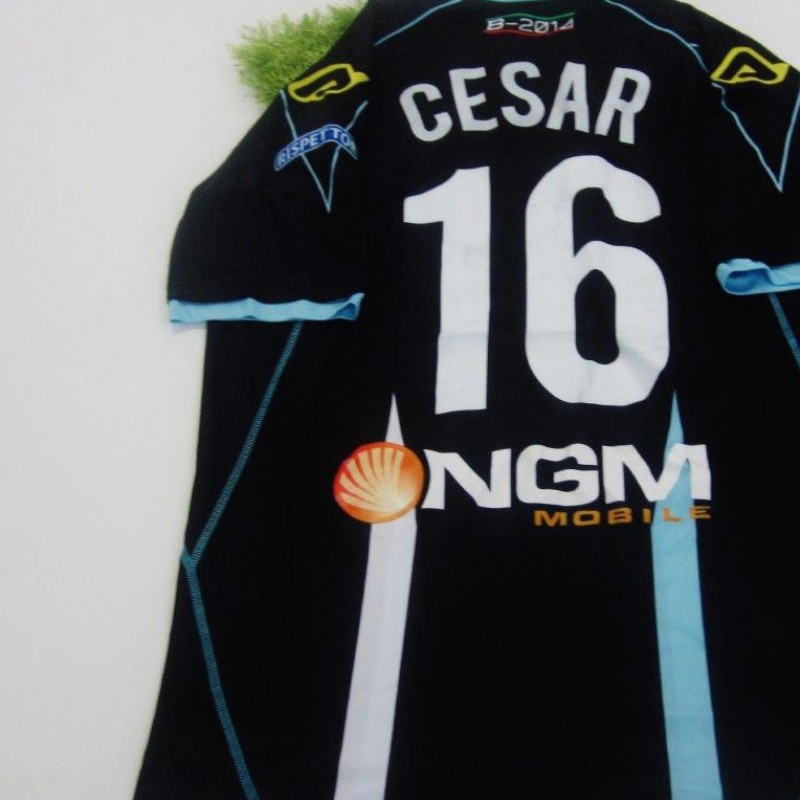 Cesar Entella match worn/issued shirt, Serie B 2014/2015 - signed