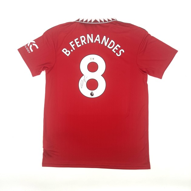 Maglia Manchester United Bruno Fernandes, 2022/2023 - Autografata