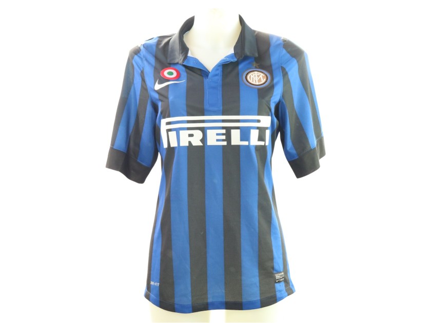 R - Nagatomo's Inter Match-Issued Shirt, 2011/12 - Napoli Basket
