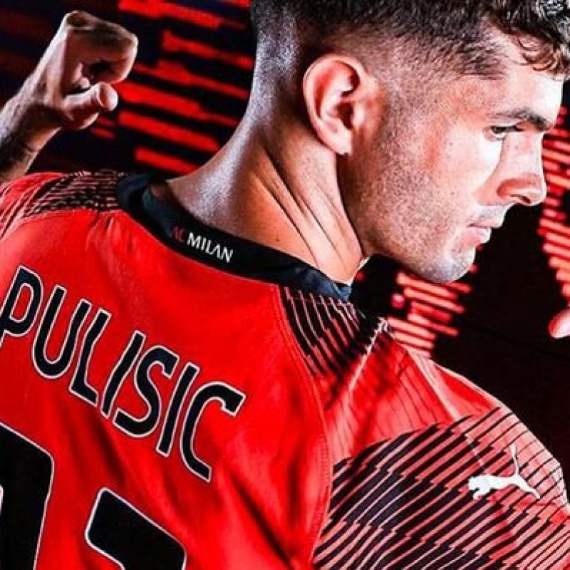 Pulisic's AC Milan Shirt, 2023/2024, Signed with Personalized Dedication