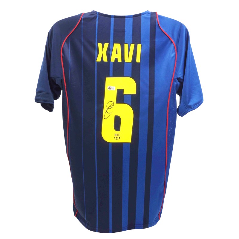 Xavi Hernandez's Barcelona Signed Replica Shirt