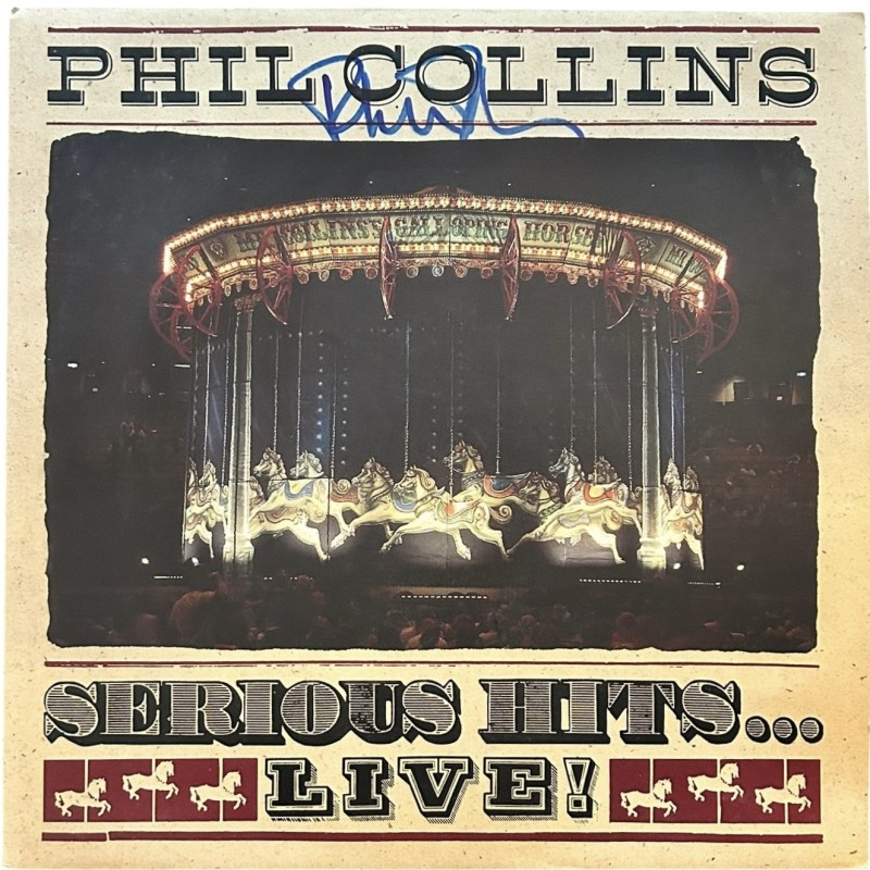 Phil Collins Signed Serious Hits Live Vinyl LP