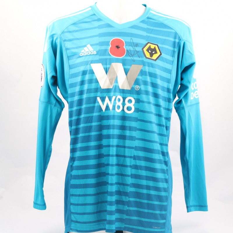 Ruddy's Wolves FC Issued and Signed Poppy Shirt