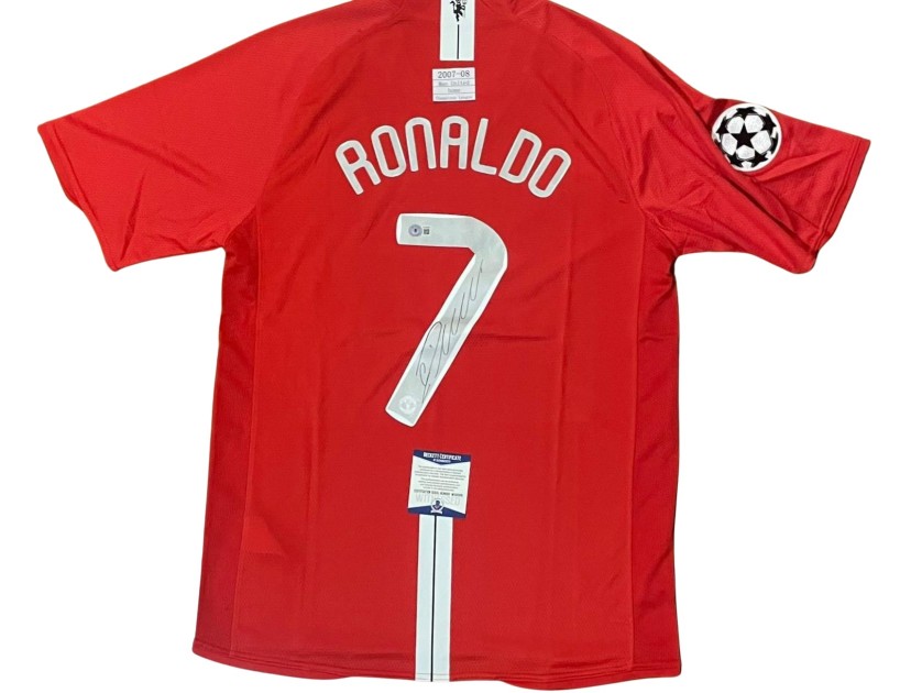 Maglia firmata da Cristiano Ronaldo per la Champions League 2008 del Manchester United