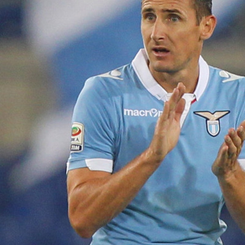 Miroslav Klose Lazio match issued/worn shirt, Serie A 2014/2015