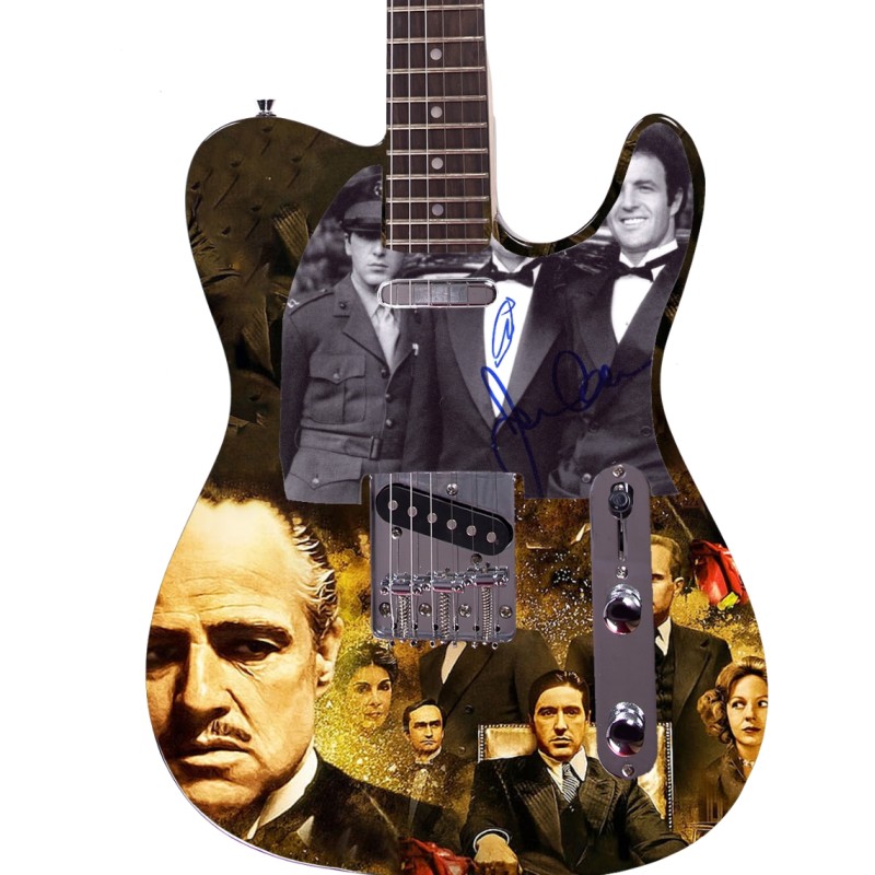 The Godfather Cast Signed Custom Graphics Guitar