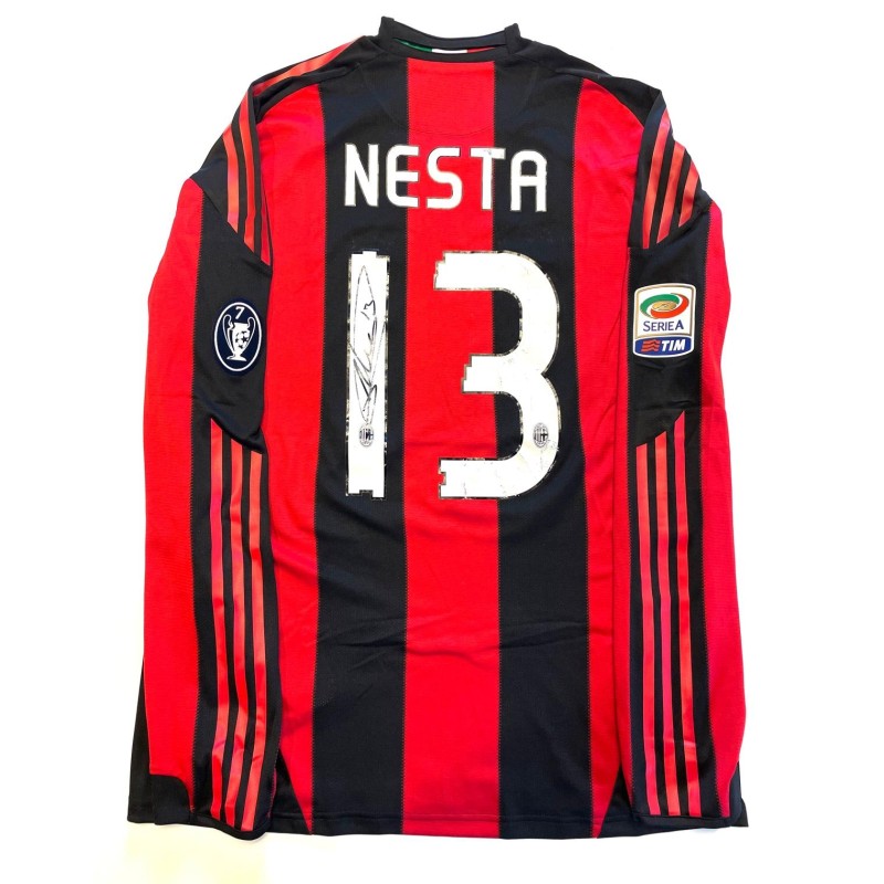 Nesta's Milan Signed Match-Issued Shirt, 2010/11