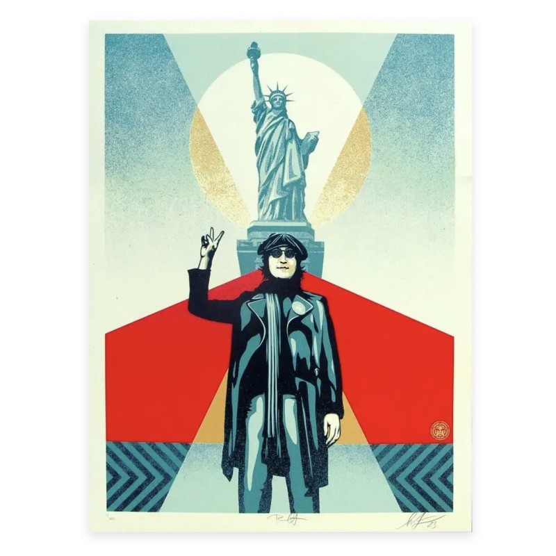 "Lennon Peace And Liberty (Red)" by Shepard Fairey (Obey)