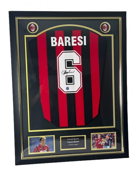 Baresi's Official AC Milan Signed Framed Shirt, 1988/89
