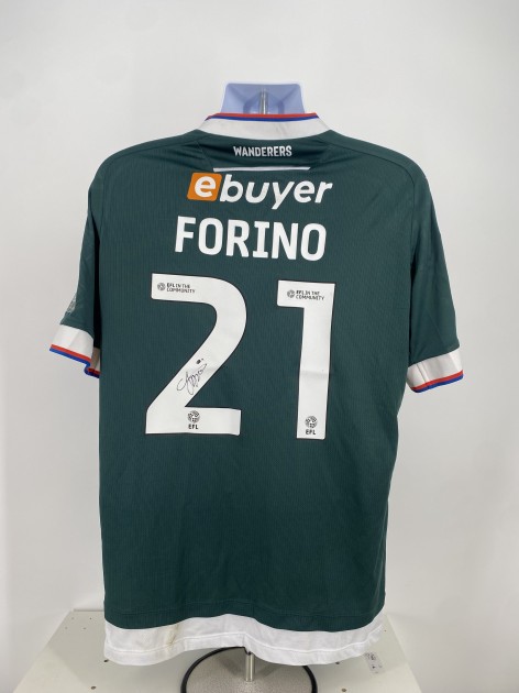 Chris Forino's Bolton Wanderers Signed Match Worn Away Shirt, vs Arsenal 