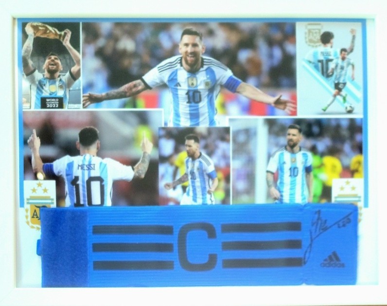 Messi's Argentina Signed Captain's Armband, 2023