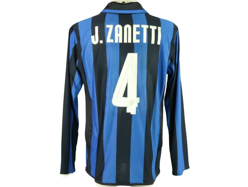 Zanetti's Inter Milan Match-Issued Shirt, 2007/08