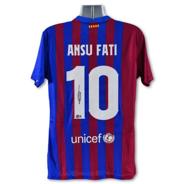 Ansu Fati Signed Barcelona Jersey