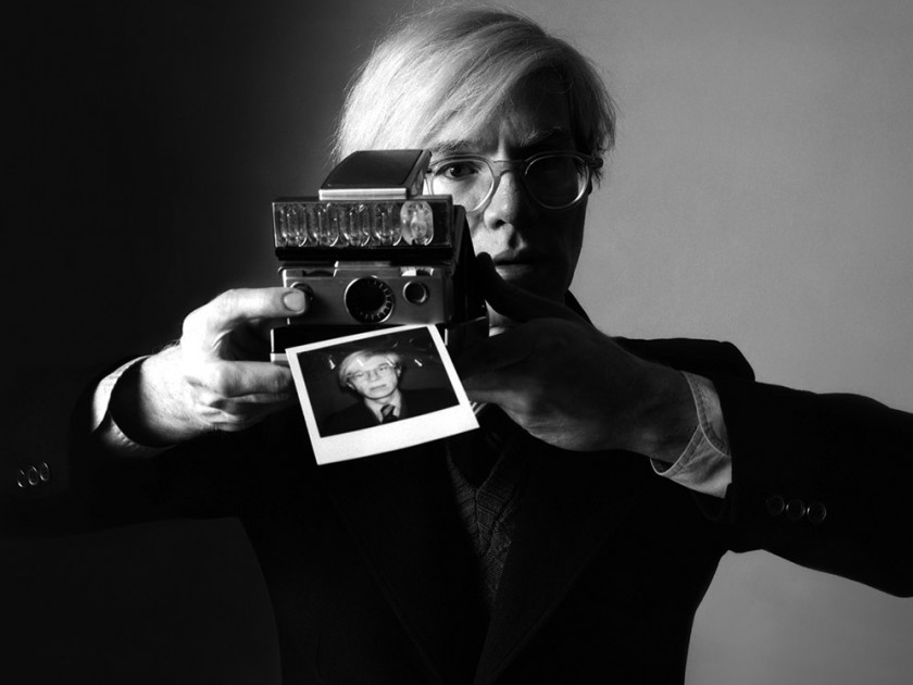 Oliviero Toscani "Andy Warhol per Polaroid, 1975" - stampa Inkjet - 11x9 cm