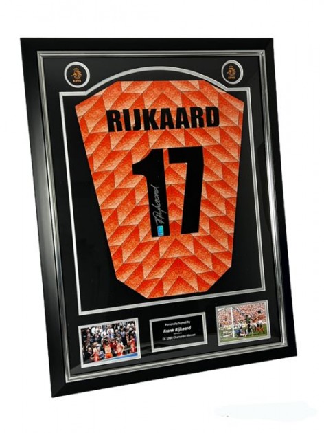 Rijkaard Official Netherlands Signed Framed Shirt, 1988